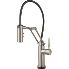 Solna Pull-Down Kitchen Faucet with Dual Jointed Articulating Arm, Magnetic Docking Spray Head and On/Off Touch Activation - Limited Lifetime Warranty (5 Year on Electronic Parts)