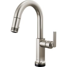 Kintsu 1.8 GPM Single Hole Pull Down Prep/Bar Faucet with On/Off Touch Activation and Arc Spout - Less Handle