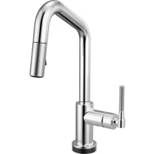 Litze 1.8 GPM Single Handle Angle Spout SmartTouch Pull Down Kitchen Faucet with Knurled Handle and On/Off Touch Activation