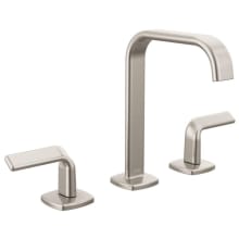 Allaria 1.2 GPM Widespread Bathroom Faucet with Square Spout - Less Handles