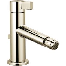 Litze Single Hole Bidet Faucet with 1 Lever Handle and Pop-Up Drain Assembly