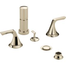 Two Handle Bidet Faucet with Drain Assembly from the Sotria Collection