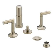 Odin Widespread Bidet Faucet with 2 Lever Handles, Pop-Up Drain Assembly, and Diverter with Integrated Vacuum Breaker