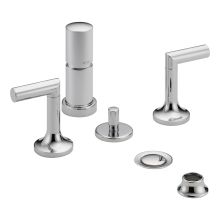 Odin Widespread Bidet Faucet with 2 Lever Handles, Pop-Up Drain Assembly, and Diverter with Integrated Vacuum Breaker