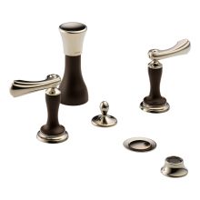 Bidet Faucet Four Hole Mount with Vacuum Breaker Less Handles from the Charlotte Collection