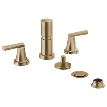 Levoir Widespread Bidet Faucet with Pop-Up Drain Assembly and Diverter with Integral Vacuum Breaker - Less Handles