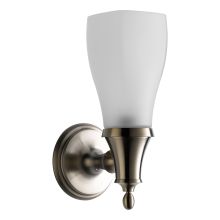 Charlotte 11" Up Lighting Single Light Wall Sconce with Glass Cylinder Diffuser