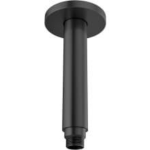 Kintsu 6" Dual Waterway Ceiling Mount Shower Arm and Round Flange - Less Rough In
