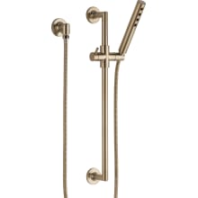 Odin 1.75 GPM Single Function Hand Shower Package - Includes Slide Bar, Hose, and Wall Supply