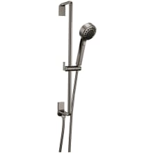 Levoir 1.75 GPM Multi Function Hand Shower Package with H2Okinetic Technology - Includes Hose, Holder and Slide Bar with Built-In Wall Supply
