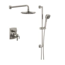 Allaria Thermostatic Shower System with Raincan Shower Head and Hand Shower - Rough-in Valve Included