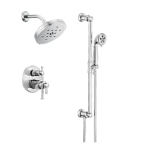 Atavis Thermostatic Shower System with Multi Function Shower Head and Hand Shower - Rough-in Valve Included
