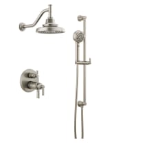 Invari Thermostatic Shower System with Shower Head and Hand Shower - Rough-in Valve Included