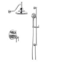 Invari Thermostatic Shower System with Shower Head and Hand Shower - Rough-in Valve Included