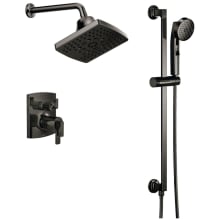 Kintsu Thermostatic Shower System with Shower Head and Hand Shower Less Handles - Rough-in Valve Included