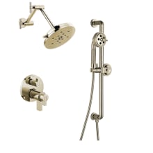 Litze Thermostatic Shower System with Shower Head and Hand Shower - Rough-in Valve Included