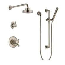 Odin Thermostatic Shower System with Shower Head and Hand Shower Less Handles - Rough-in Valve Included