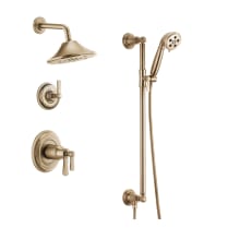 Rook Thermostatic Shower System with Shower Head and Hand Shower - Rough-in Valve Included