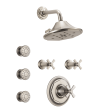 Sensori Custom Thermostatic Shower System with Showerhead, Volume Controls, and Body Sprays - Valves Included