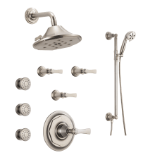 Sensori Custom Thermostatic Shower System with Showerhead, Volume Controls, Handshower, and Body Sprays - Valves Included