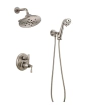 Rook Pressure Balanced Shower System with Shower Head and Hand Shower - Rough-in Valve Included