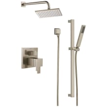 Siderna Thermostatic Shower System with Shower Head and Hand Shower - Rough-in Valve Included
