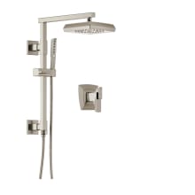 Vettis Thermostatic Shower Column Shower System with Shower Head and Hand Shower - Rough-in Valve Included