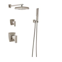 Vettis Pressure Balanced Shower System with Shower Head and Hand Shower - Rough-in Valve Included