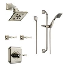 Sensori Custom Thermostatic Shower System with Showerhead, Volume Controls, and Hand Shower - Valves Included