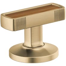 Kintsu Bathroom Faucet Knob Handle Kit with Wood Inlay