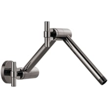 Essential 16" Jointed Wall Mounted Shower Arm with Flange