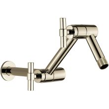 Essential 16" Jointed Wall Mounted Shower Arm with Flange