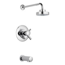 Odin Tub and Shower Trim Package with Single Function Shower Head and H2Okinetic / TempAssure Technologies