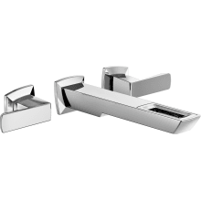 Vettis 1.2 GPM Double Handle Wall Mounted Bathroom Faucet - Limited Lifetime Warranty
