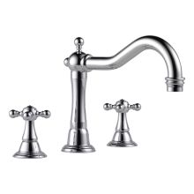 Deck Mounted Roman Tub Filler Double Handle with Metal Cross Handles from the Tresa Collection