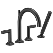 Odin Deck Mounted Roman Tub Filler with Hand Shower - Less Handles and Rough In