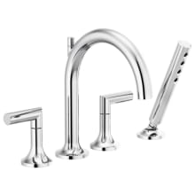 Odin Deck Mounted Roman Tub Filler with Hand Shower - Less Handles and Rough In