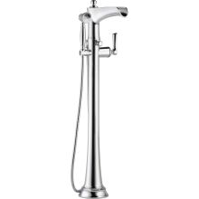 Rook Floor Mounted Tub Filler with and Personal Handshower and Built-In Diverter - Less Valve