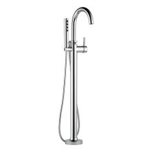 Odin Floor Mounted Tub Filler with Integrated Diverter and Hand Shower - Less Rough In