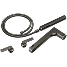 Kintsu Two Handle Tub Filler Trim Kit with Hand Shower and Lever Handles - Less Body Assembly and Union