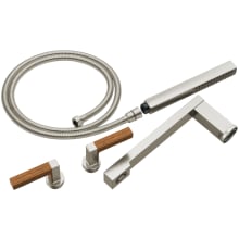 Frank Lloyd Wright Two Handle Tub Filler Trim Kit with Hand Shower and Lever Handles - Less Body Assembly and Union