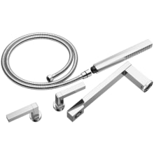 Frank Lloyd Wright Two Handle Tub Filler Trim Kit with Hand Shower and Lever Handles - Less Body Assembly and Union
