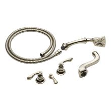 Charlotte Two Handle Tub Filler Trim Kit with Hand Shower - Less Body Assembly and Union
