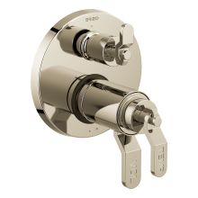 Litze Thermostatic Valve Trim with Integrated Volume Control and 3 Function Diverter for Two Shower Applications - Less Rough-In and Handles