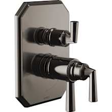 Beauclere Thermostatic Valve Trim with Integrated Volume Control and 3 Function Diverter for Two Shower Applications - Less Rough-In