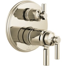 Invari Thermostatic Valve Trim with Integrated Volume Control and 3 Function Diverter for Two Shower Applications - Less Rough-In