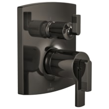 Thermostatic Valve Trim with Integrated Volume Control and 6 Function Diverter for Three Shower Applications - Less Handles and Rough-In