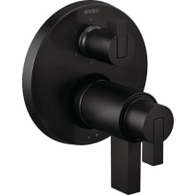 Litze Thermostatic Valve Trim with Integrated Volume Control and 6 Function Diverter for Three Shower Applications - Less Rough-In