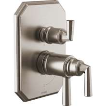Beauclere Thermostatic Valve Trim with Integrated Volume Control and 6 Function Diverter for Three Shower Applications - Less Rough-In
