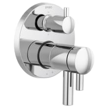 Odin Thermostatic Valve Trim with Integrated Volume Control and 6 Function Diverter for Three Shower Applications - Less Rough-In